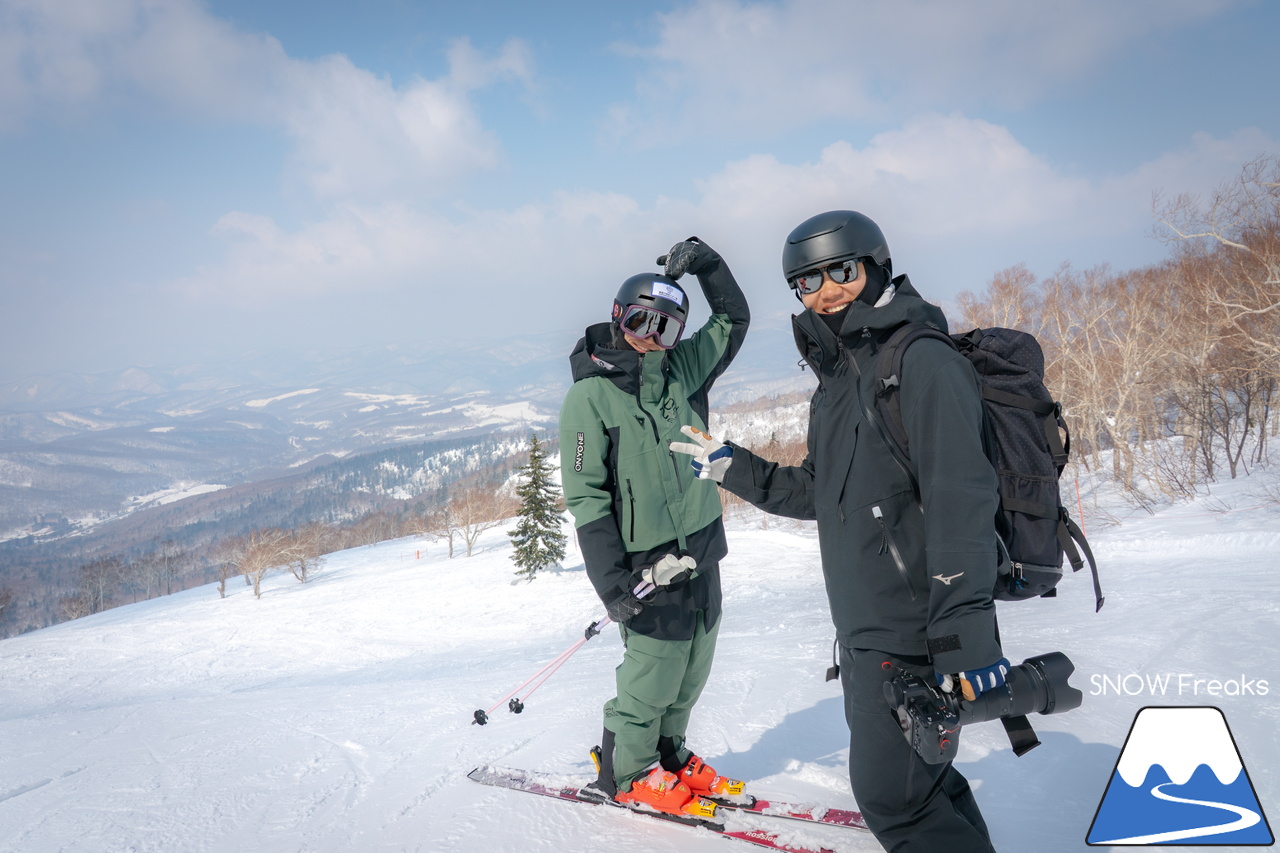 キロロリゾート｜[okaphoto]ことフォトグラファー・岡崎宜紀さんの撮影に密着。被写体となるのは...全日本スキー技術選ファイナリスト『原田侑駿 - Yuma Harada』(^^)/